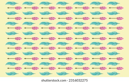 Cute boho seamless pattern with arches. Vector background in modern bohemian style perfect for scrapbooking, textile, wrapping paper and stationery for kids and adults