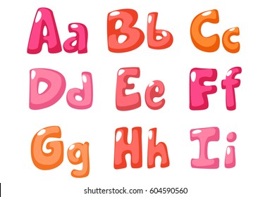 cute bold font in pink color for kids part 1