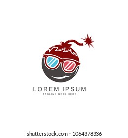 cute bomb logo template