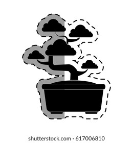 cute bonsai tree icon