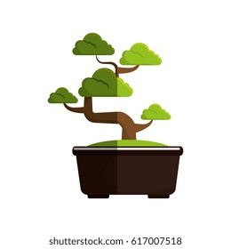 cute bonsai tree icon