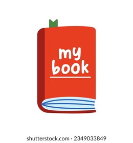Cute book with bookmark. Reading concept.