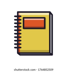 Cute Book Cartoon Vector Icon Illustration.