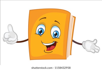 cute book character cartoon