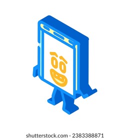 cute book character isometric icon vector. cute book character sign. isolated symbol illustration