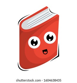 cute book mascot design vector