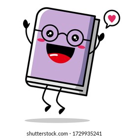 Cute book mascot vector design