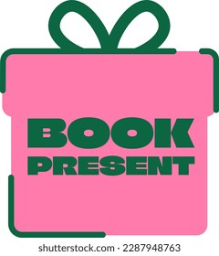 Cute Book Present Vector Illustration