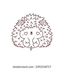 süßes Buch, Vektorhedgehog-Tier