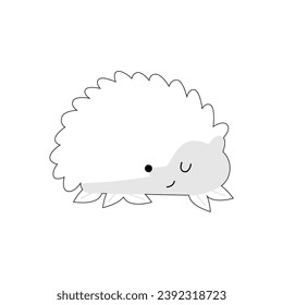 cute book vector hedgehog design