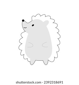 cute book vector hedgehog library
