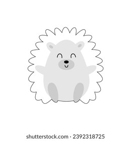 cute book vector hedgehog little
