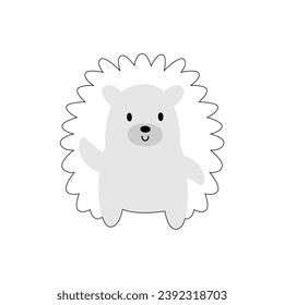 cute book vector hedgehog school