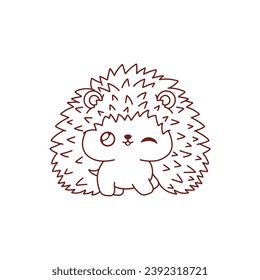 cute book vector hedgehog set