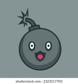 cute boom  icon logo design stickers