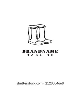 cute boot logo icon design template modern vector illustration