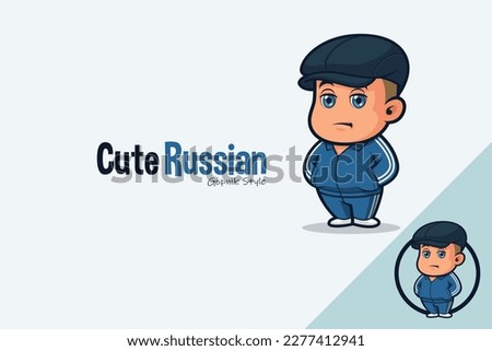 Cute and Bored  Kid in Tracksuits and Flat hat