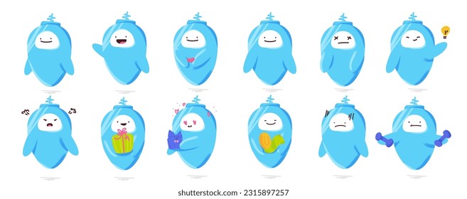 Cute bot character set. Chatbot greets. Online consultation. Vector cartoon illustration. Trendy charactrs with texture.