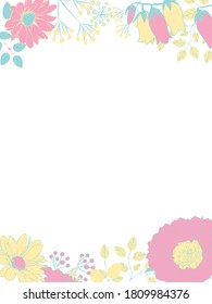 Cute botanical decorative frame illustration