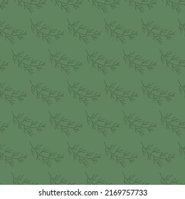 Cute botanical pattern. Seamless background in doodle style
