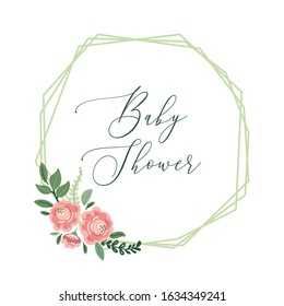 Cute Botanical Theme Floral Frame Background With Bouquets Of Hand Drawn Rustic Roses Flowers, Leaves Branches, Neutral Colors Vector Arrangements For Greeting Card, Wedding Invitation, Spring Design