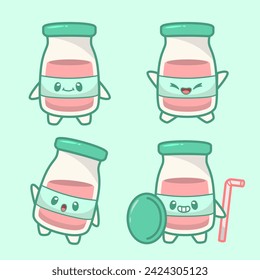 Cute Bottle Cartoon Character Illustration