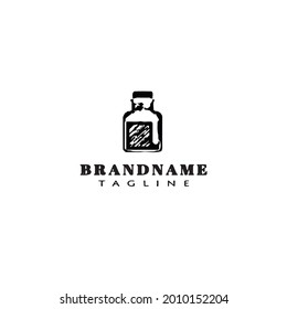 cute bottle logo icon design template modern vector illustration
