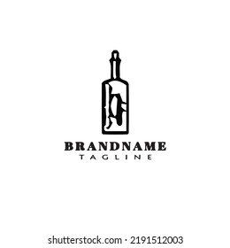 diseño de icono del logotipo del frasco lindo