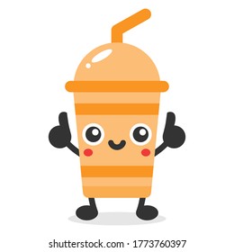 le joli caractère de mascotte de bouteille