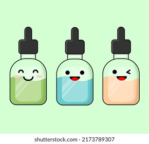 cute bottles of various colors free vector drinks