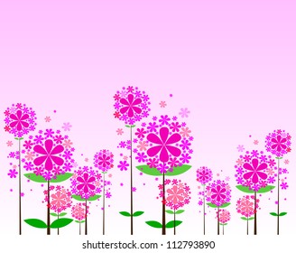 Cute bouquet of flowers vector illustration