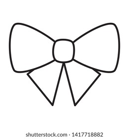 cute bow decorative isolated icon