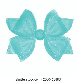 cute bow fashion illustration isolated on white background colored pink blue pastel 