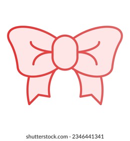 Icono plano de arco. Iconos rosas decorados en un estilo moderno y plano. Diseño de estilo de gradiente de arco de cinta, diseñado para web y aplicación. Eps 10