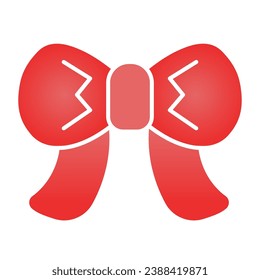 Cute bow flat icon. Festive knot color icons in trendy flat style. Gift decoration gradient style design, designed for web and app. Eps 10
