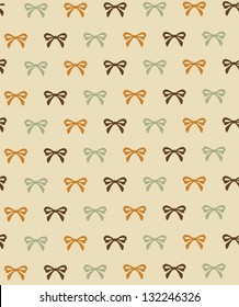 Cute Bow Pattern. Vector Illustration