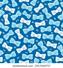 Cute bow tie seamless pattern