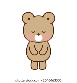 Cute Bowing Bear – Polite Animal Character for Notices