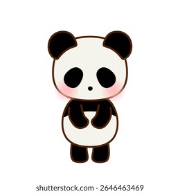 Cute Bowing Panda – Polite Animal Vector for Signs and Notices