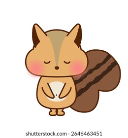 Cute Bowing Squirrel – Polite Animal Vector for Notices