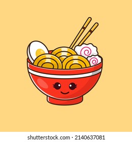 Cute a Bowl de la Ilustración de Ramen