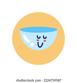 Cute bowl simple isolated vector design image