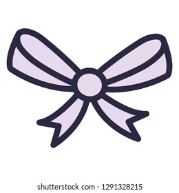 cute bowntie isolated icon