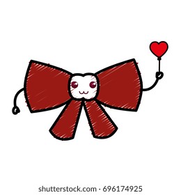 cute bowntie kawaii character