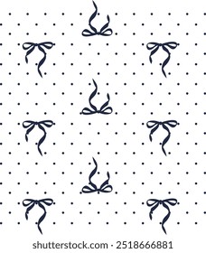 cute bows seamless children's girly drawing