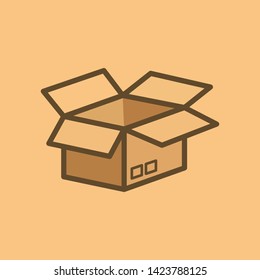 cute box icon with colour