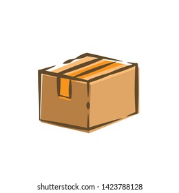 cute box icon with colour