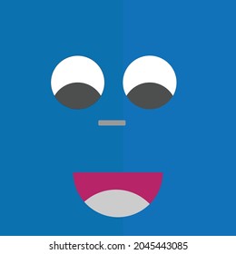 Cute box shape cartoon stock vector