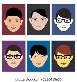 Cute boy avatar artline illustration-vector artwork.