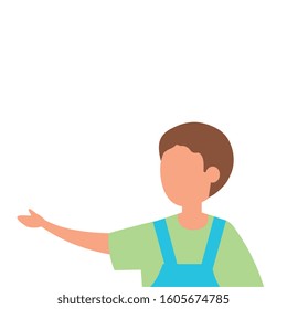 cute boy avatar character icon vector illustration design